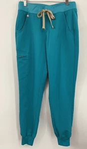 FIGS Technical Collection Jogger Scrub Pants Women’s Size S Teal Green - Picture 1 of 5