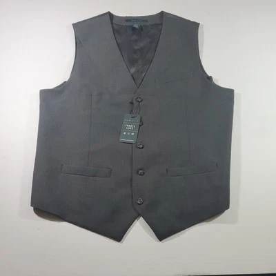 New Perry Ellis Travel Luxe Wrinkle Resistant Corded Twill Striped Suit Vest  - Image 1 of 4