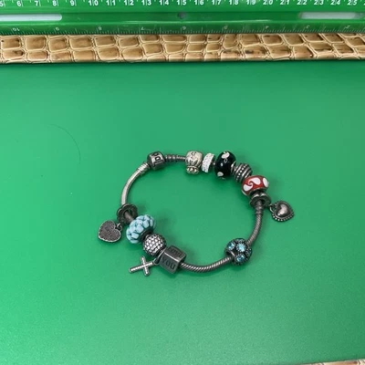 Berloques de prata esterlina Pandora 925 pulseira de vidro ouvir - Imagem 1 de 4