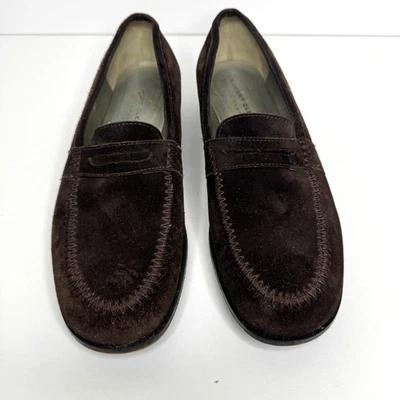 Zapatos mocasines Robert Clergerie para mujer talla 7 de gamuza hechos en Francia suela de cuero Foto 1 de 4