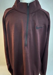 Nike Dri-Fit Men’s 1/4 Zip Hoodie Size XL Standard Fit Maroon NEW - Picture 1 of 4