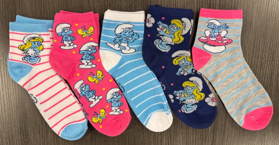 Nuevo - Damas - Pitufos - 5 pares de calcetines tobilleros Foto 1 de 1