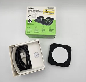 Belkin 2-in-1 MagSafe Travel Charger 15W Qi2 Wireless for iPhone & Apple Watch - Picture 1 of 4