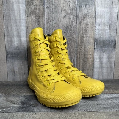 Womens Converse CTAS Rare Yellow Rubber Hi Rise Combat Boots Sneakers Size 5 M - Image 1 of 4