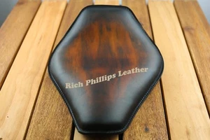 Asiento de motocicleta deportivo Harley Chopper bobber rico Phillips hormiga de cuero negro - Imagen 1 de 1