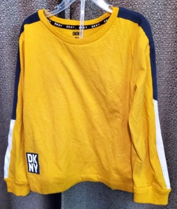 DKNY Boys Mustard Yellow Long Sleeve Tee Top Size 6 NWT - Picture 1 of 7