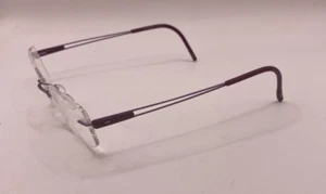 SILHOUETTE TITANIUM EYEGLASSES FRAMES ONLY 7661 40 6057 PURPLE RIMLESS 17-135 - Picture 1 of 7