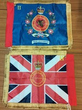  The Wessex Regiment miniature 2nd Bn Regimental/Queen's colours Flags. 