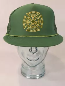 Trucker Hat Cap Mesh Snapback Baseball VTG Firefighter Cicero NY Fire Dept. NOS - Picture 1 of 12