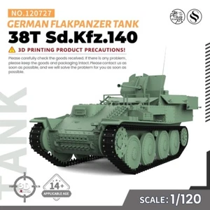 TT SCALE Railway Military Model Kit German 38T Sd.Kfz.140 Flakpanzer Tank GAMES - Picture 1 of 5
