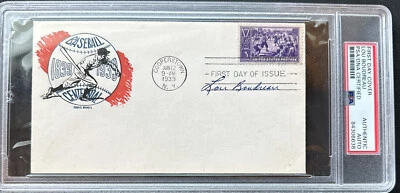 Lou Boudreau  Signed Autographed 1939  First Day Cover. PSA - Image 1 of 3