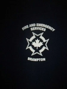 T-Shirt BRAMPTON FIRE n RESCUE EMERGENCY SERVICES blau XL - Bild 1 von 3