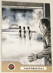 2023 Carte Cane Lunghe UFO Leggende e Lore Serie 1/1 Schizzo Alieno di Jason Davies - Foto 1 di 2