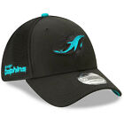 Limited Ed. NWT Authentic Miami Dolphins New Era 39THIRTY Flex Hat Black