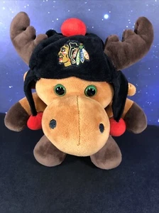 Chicago Blackhawks NHL Forever Roughly 9" alce con sombrero relleno de felpa - Imagen 1 de 8