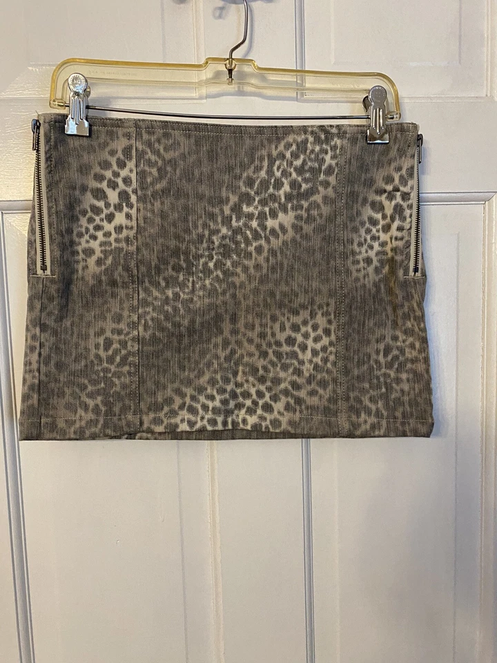 LONDONJEAN Mujer Jean Falda Estampado Leopardo Talla 2 Cintura 30” Foto 1 de 4