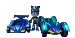 Disney Jr. PJ Masks 3.5” Catboy Action Figure & Cat Car & Race Car - Picture 1 of 7
