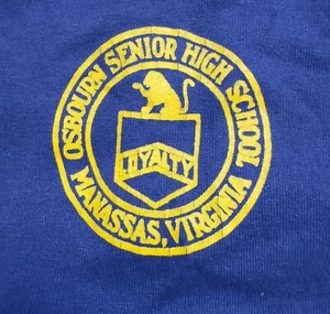 VINTAGE OSBOURNE SENIOR HIGH SCHOOL -MANASSAS VIRGINIA GRAPHIC T-SHIRT-XL-RAR - Bild 1 von 4