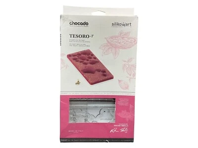 Molde Silicona Chocolate Silikomart Tesoro-T Alta Chocolatería Corazón Gemas Foto 1 de 4