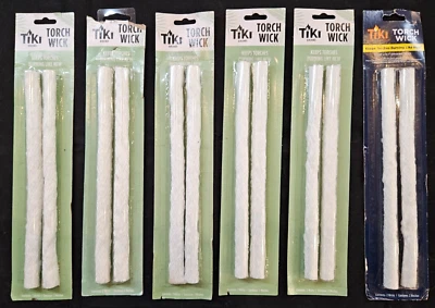 Paquete de 2 mechas de antorcha de fibra de vidrio blancas de 9 pulgadas TIKI Foto 1 de 2