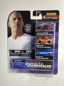 Jada Hollywood Rides Fast & Furious MINI Dom's Daytona Brian's Supra Escort - Picture 1 of 12