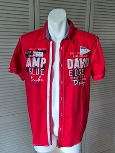 Camp David Kurzarm Hemd, Gr. M, 39/40, Rot, viele schöne Details, Top Zustand! - Bild 1 von 6