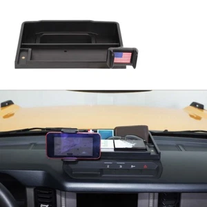 Inner Dash Holder Phone Mount Stroage Box Tray US Flag Pattern For Bronco 2021+ - Picture 1 of 12