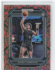 2023-24 Panini Prizm Draft Ausar Thompson RC Rookie Black & Red Snakeskin Prizm