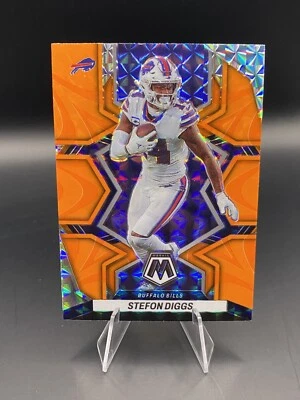 2022 Panini Mosaic NFL Football 21 Stefon Diggs Orange Reactive Prizm Gabe Davis - Image 1 of 2