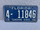Vintage 1956 Pinellas County Florida License Plate Passenger Car Sunshine State