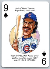 2018 Hero Decks Chicago Cubs Baseball Heroes Playing Cards #NNO Andre Dawson NM+