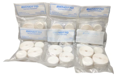 6 Benotto Smooth White Handlebar Tapes Cello Bar pack Vintage Bicycle New cinta - Image 1 of 4