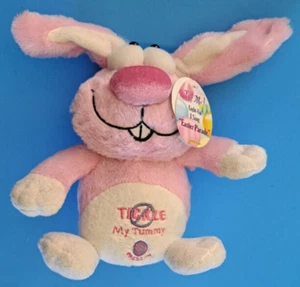 EASTER BUNNY Tickle My Tummy Lights Up & Sings "Easter Parade" Orig tags NEW - Picture 1 of 6