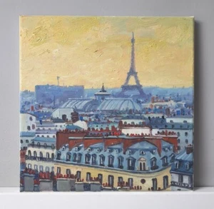 Paris Rooftops, oil painting on canvas - Picture 1 of 7