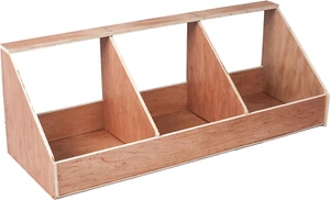 Wooden Chicken Nesting Boxes, 3 Compartment, Hen Egg Laying Boxes Chicken Coop - Picture 1 of 12
