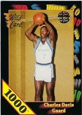 RARE 1991-92  1992 WILD CARD 1000 STRIPE BASKETBALL CHARLES DAVIS VANDERBILT MT