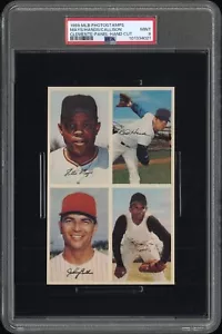 Tarjetas de sellos fotográficos 1969 Roberto Clemente Willie Mays PSA 9 POP7 raras Vs Topps MLB - Imagen 1 de 5