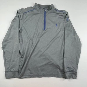 johnnie O Prep Formance Quarter Zip Pullover Large Gray Blue Cloudbreak logo - Picture 1 of 5