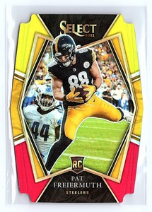 Pat Freiermuth 2021 Panini Select Yellow Red Prizm  RC #159 Pittsburgh Steelers