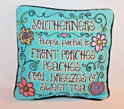 11 x 11" Southerners Decorative Throw Pillow Porches Sweet Tea Peaches South - Image 1 of 2