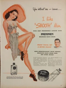 1946 Mennen Mentol Espuma Helada Afeitado Sexy Gal, Me gustan los hombres lisos - Imagen 1 de 1