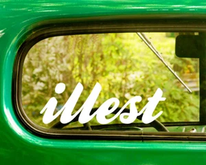 2 ILLEST DECAL Stickers For Car Window Bumper Laptop Truck Rv - Picture 1 of 1