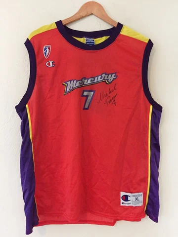Rare Vintage Michele TIMMS Phoenix Mercury Signed WNBA Jersey Champion Adult XL Cover