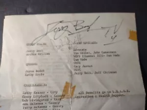 Vtg 1979 Licking County Vs Newark Softball Jerry Beck Archie Griffen Autograph - Picture 1 of 12
