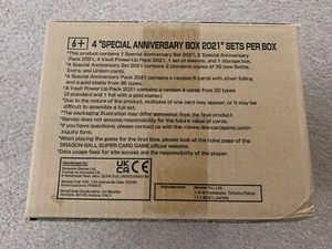 Dragon Ball Super Special Anniversary CASE 2021 4er-Set neu versiegelt CCG AUF HAND - Bild 1 von 3