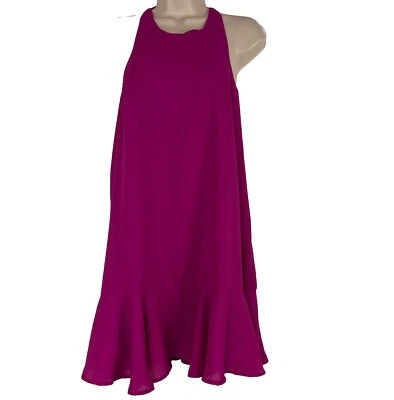 Lucca Couture Dress Women's Small Sleeveless Above Knee A-Line Pink Chiffon - Image 1 of 4