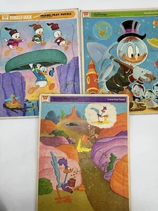Whitman Vintage Frame-Tray Puzzle, Paperino, Paperone, Road Runner - Foto 1 di 16