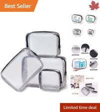 Transparent Durable Toiletry Bags for Travel - 4PCS - TSA Approved - Waterproof