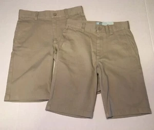 Class Club Boys Chino Shorts Modern Fit Adjustable Waist Size 10 Lot Of 2 New - Picture 1 of 12