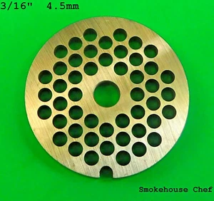 Size #5 Meat Grinder Plate disc w/ 3/16" holes Stainless Steel part - Foto 1 di 2